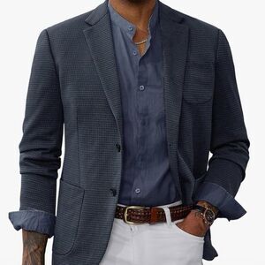 PAUL JONES Mens Casual Sport Coat Blazer Two Buttons
Lightweight Business Jacket